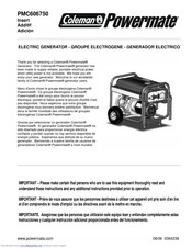 Coleman PMC606750 Manual