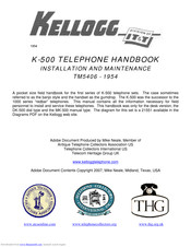 Kellogg K-500 Installation And Maintenance Manual