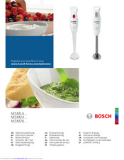 Bosch MSM14 Series Instruction Manual