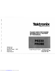 Tektronix P6230 Instruction Manual