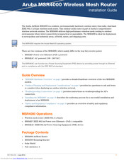 Aruba AirMesh MSR4000 Installation Manual