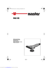 Master WAS 80 Operating Instructions Manual