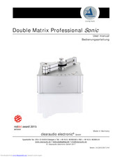 Clearaudio Double Matrix Professional Sonic User Manual