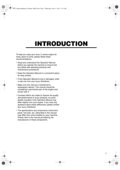 Isuzu 3CH1-SDZP01 Introduction Manual