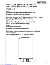 STIEBEL ELTRON HFA/EB 80 Z Operating And Installation Instructions