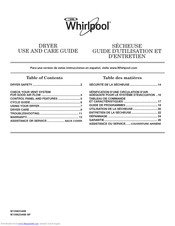 Whirlpool W10562348B Use And Care Manual