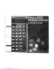 Novus 4510 Operation Manual