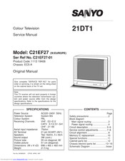 Sanyo C21EF27 Service Manual