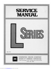 Hammond L series Service Manual