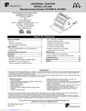 Antunes, AJ UTX-200 Manual