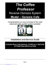 Boss Genesis Cafe Installation And Service Manual