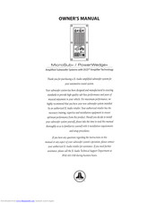 JL Audio ACP11 OLG-TW1 Owner's Manual