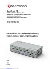 Kindermann QuickSelect 3.0 Installation And Operating Instructions Manual