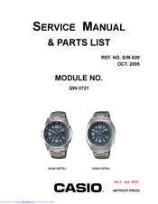 Casio OCW-100TDJ Service Manual & Parts List