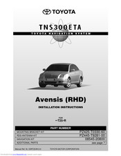 Toyota TNS300ETA Installation Instructions Manual