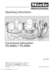 Miele PG 8080 U Operating Instructions Manual