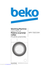 Beko WMY 70833 BIH User Manual