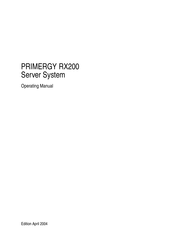 PRIMERGY RX200 Operating Manual