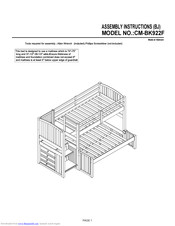 Furniture of America CM-BK922F Assembly Instructions Manual