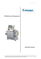 Heidolph ROTAVAC Instruction Manual