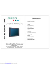 GPEG AOD 150 User Manual