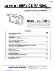 Sharp VL-RDI U Service Manual