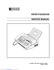 Ricoh FAX220 Service Manual