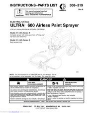 Graco ULTRA 600 231-307 Series A Instructions-Parts List Manual