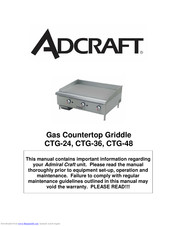 Adcraft CTG-48 Manual