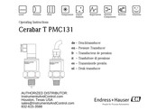 Endress+Hauser Cerabar T PMC131 Operating Instructions Manual