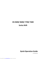 Hyundai DS-9600 Quick Operation Manual