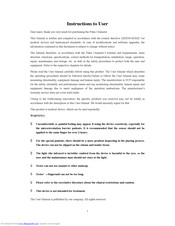 MedToolz PO300 Instructions To User