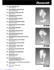 Duracraft DT-623E User Instructions