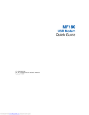 Zte MF180 Quick Manual
