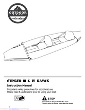 OUTDOOR TUFF STINGER IV Instruction Manual
