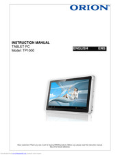 Orion TP1000 Instruction Manual