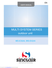 Sinclair MS-E36AI User Manual