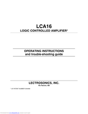 Lectrosonics LCA16 Operating Instructions Manual