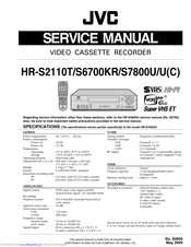 JVC HR-S2110T Service Manual
