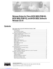 Cisco MGX 8850 PXM1E Release Notes