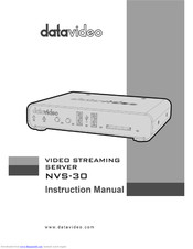 Datavideo NVS-30 Instruction Manual