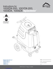 Mytee 1000DX-200 Speedster Manual