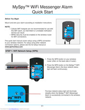 MySpy WiFi Messenger Alarm Quick Start Manual