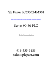 GE IC693CMM301 User Manual
