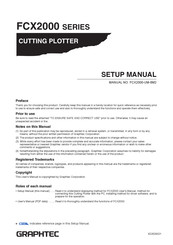 GRAPHTEC FCX2000 SERIES Setup Manual