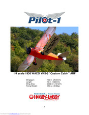Pilot-1 WACO YKS-6 User Manual