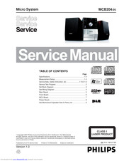 Philips MCB204 Service Manual