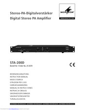 Monacor STA-200D Instruction Manual