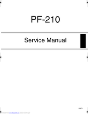 Konica Minolta PF-210 Service Manual