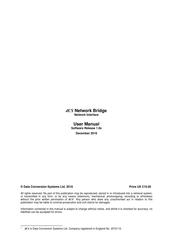 Data Conversion Systems DCS Network Bridges User Manual
